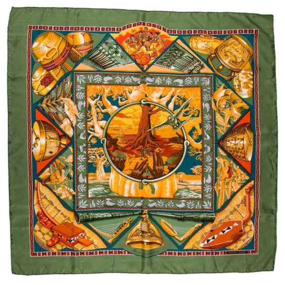 HERMÈS Au Son du Tam-Tam Scarf - Picture 1 of 13